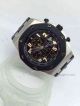 Audemars Piguet Black Dial White steel aprons Black  Leather Watch Bracelet (8)_th.jpg